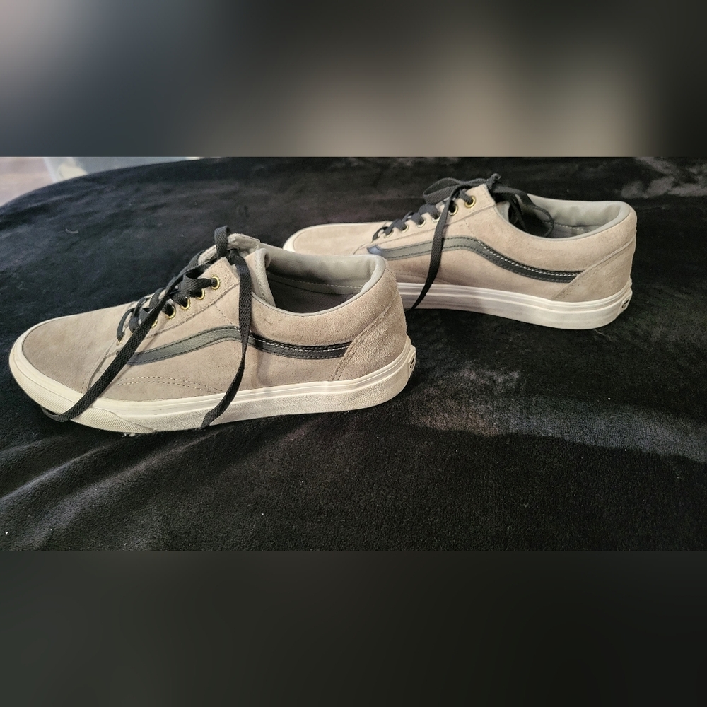 Vans - EUC - Mens Old School Grey and Black Shoes with Scotchgard - Size 10.5 - Picture 5 of 7